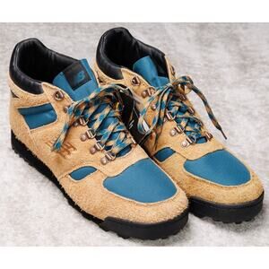 New Balance Rainier Tan Blue Cordura Vibram Hiking Boots Mens Size 13 NWT